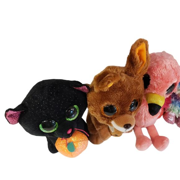 Ty Beanie Boos Bundle Halloween Cat Potion Kangaroo Kipper Plush Toys - Picture 7 of 16